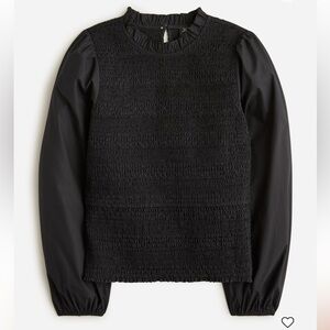 J. Crew Black Textured Blouse